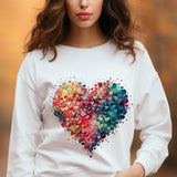 Watercolor Hearts Sweatshirt