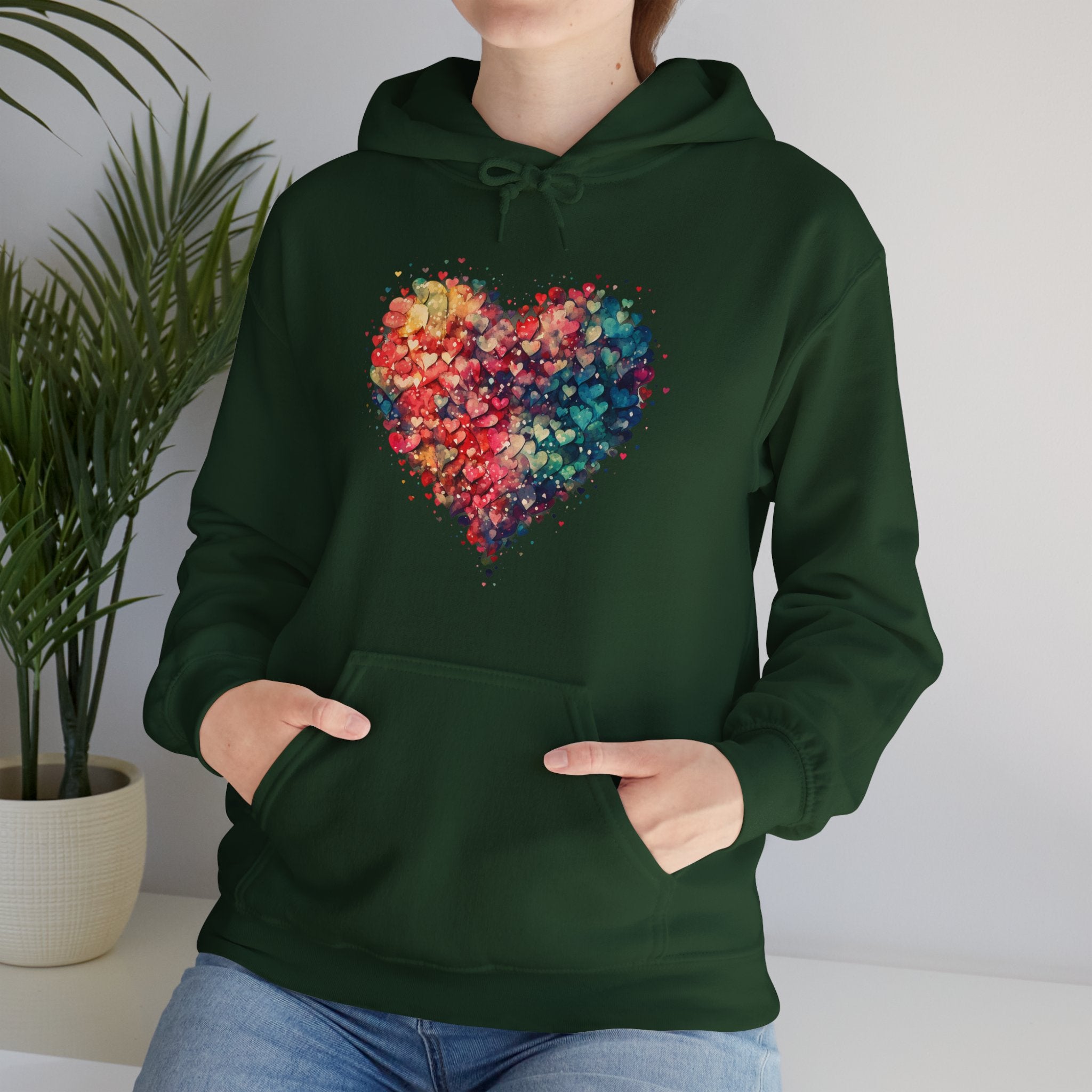 Watercolor Love Heart Hoodie