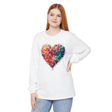 Watercolor Love Heart Long Sleeve T-Shirt