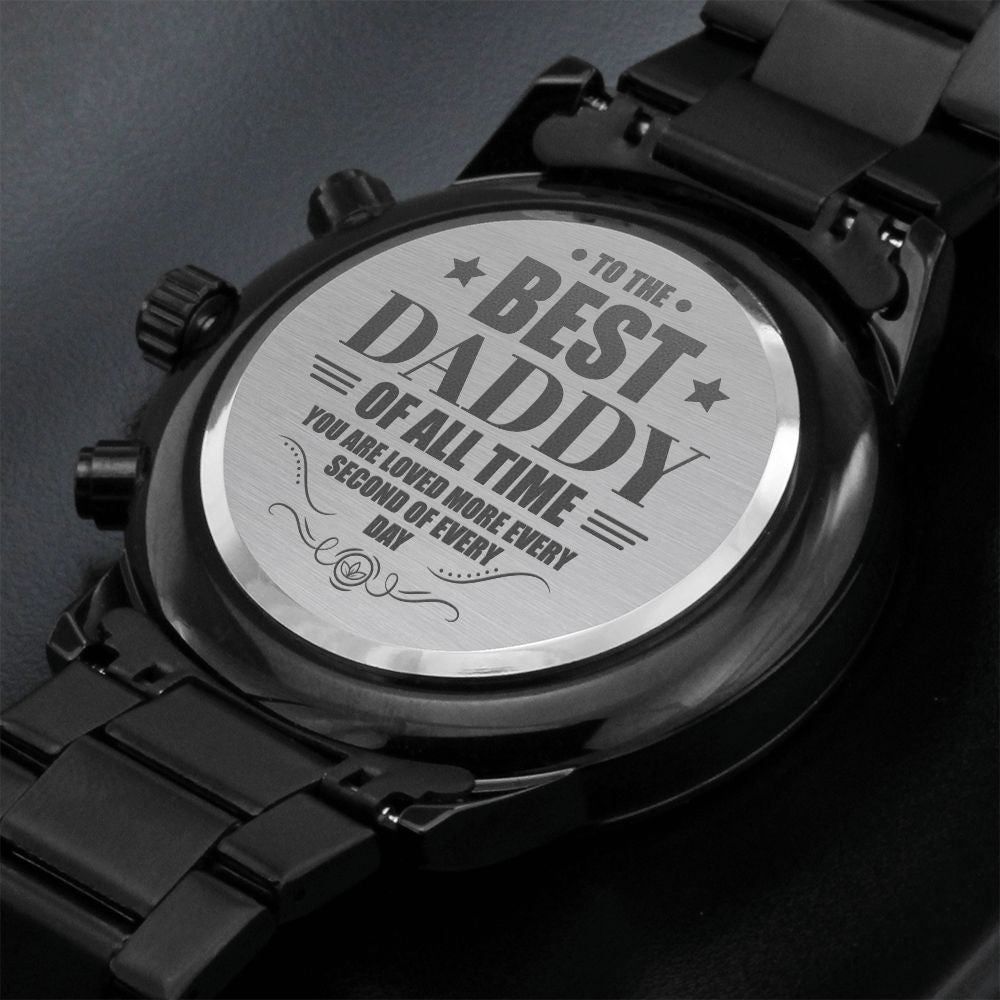 UNIDAZE Engraved Watch, To The Best Daddy Engraved Message, Dad Gift, Father's Day Gift From Daughter Son, Birthday Gift For Dad ShineOn Fulfillment E131T lx-P10125 P10125 PB24-WOOD PT-1495 TNM-2 USER-188348