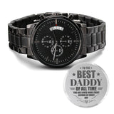 UNIDAZE Engraved Watch, To The Best Daddy Engraved Message, Dad Gift, Father's Day Gift From Daughter Son, Birthday Gift For Dad ShineOn Fulfillment E131T lx-P10125 P10125 PB24-WOOD PT-1495 TNM-2 USER-188348