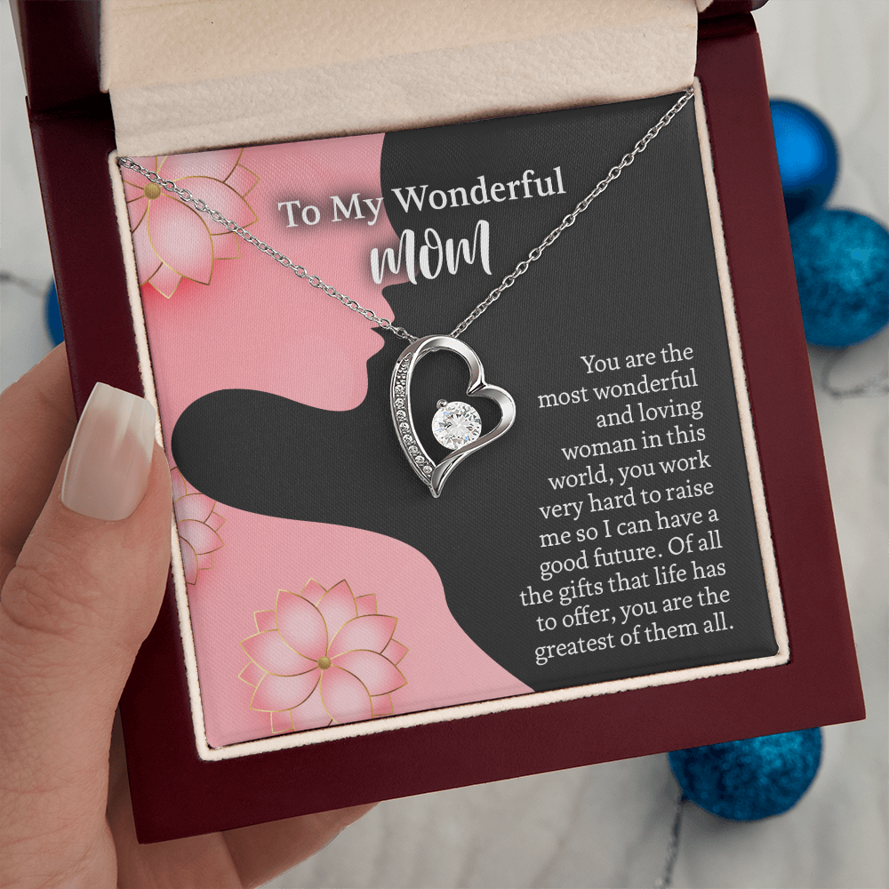 To My Wonderful Mom Necklace, Mothers Day Gift for Mom, Thoughtful Present from Son, Mom Necklace From daughter