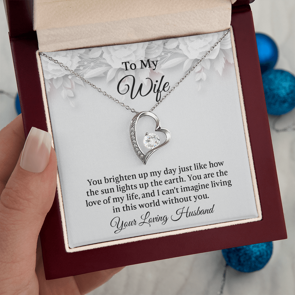 To My Wife Forever Love Necklace, Wife Jewelry, Necklace for Wife, Anniversary Gift for Wife, Wife Birthday Gift