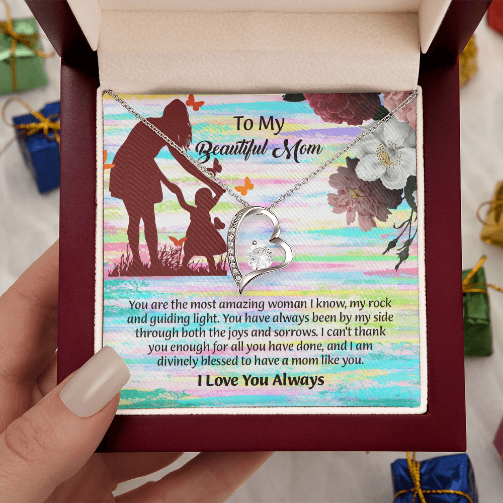 To My Beautiful Mom Necklace, Mothers Day Gift To Mom, Thoughtful Present from Son, Mom Necklace From daughter