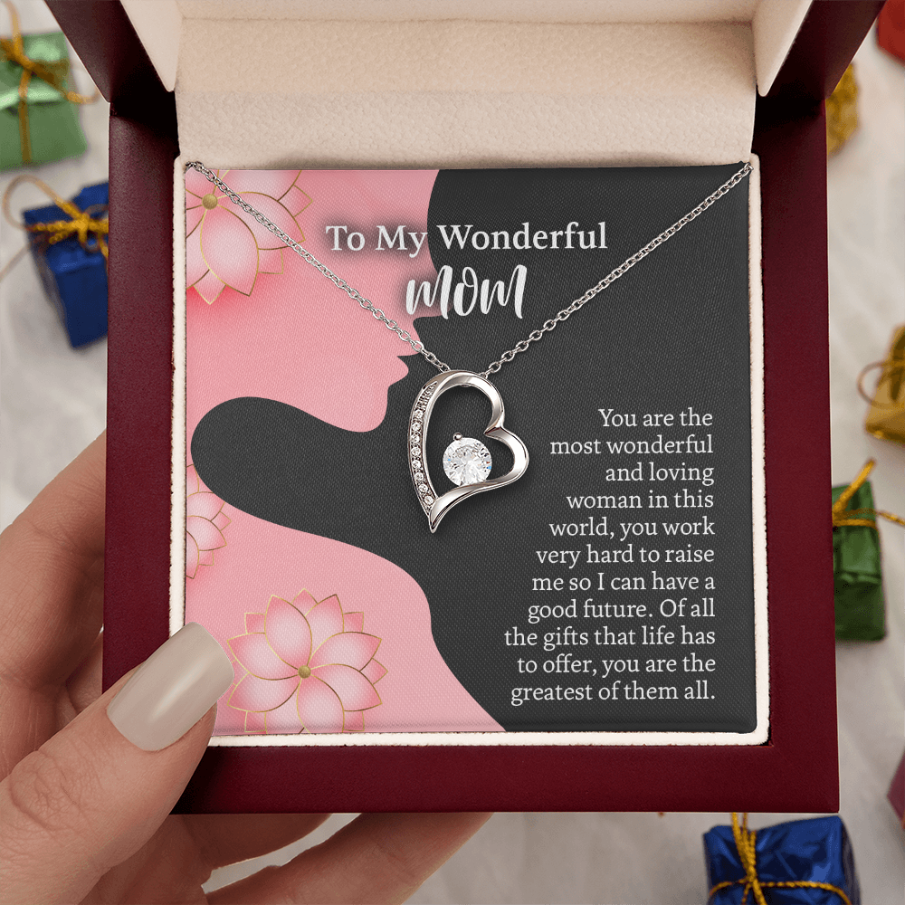 To My Wonderful Mom Necklace, Mothers Day Gift for Mom, Thoughtful Present from Son, Mom Necklace From daughter