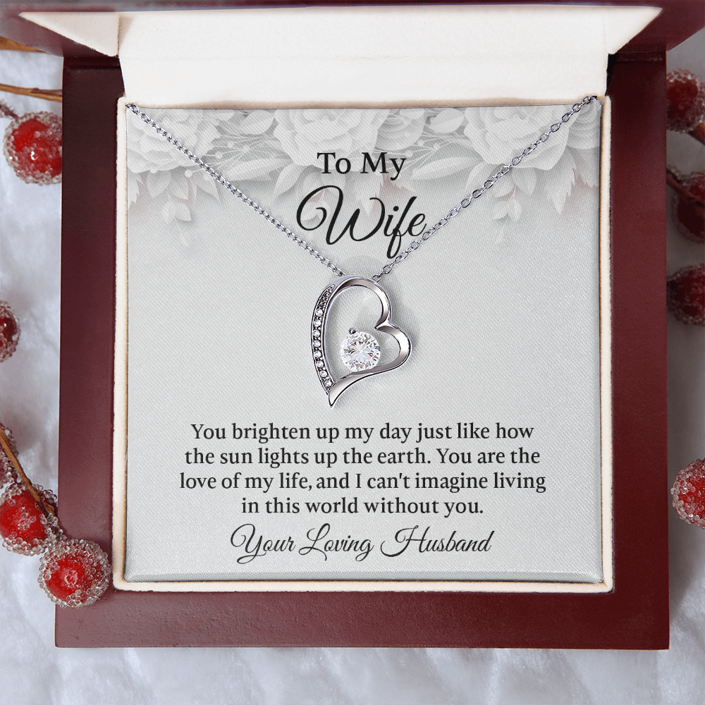 To My Wife Forever Love Necklace, Wife Jewelry, Necklace for Wife, Anniversary Gift for Wife, Wife Birthday Gift