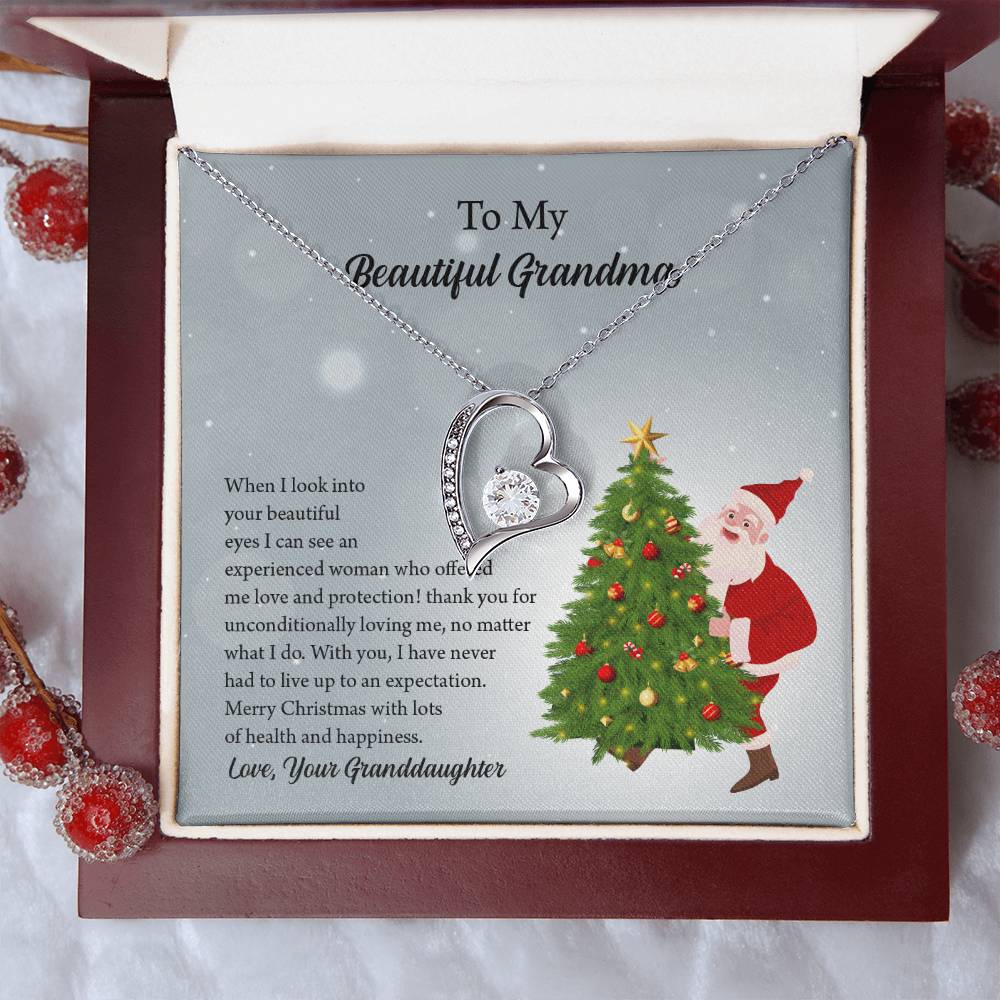 To My Beautiful Grandma Christmas  Forever Love Necklace, Grandma Gift, Gift For Grandma from Granddaughter, Grandma Necklace, Grandma, New Grandma