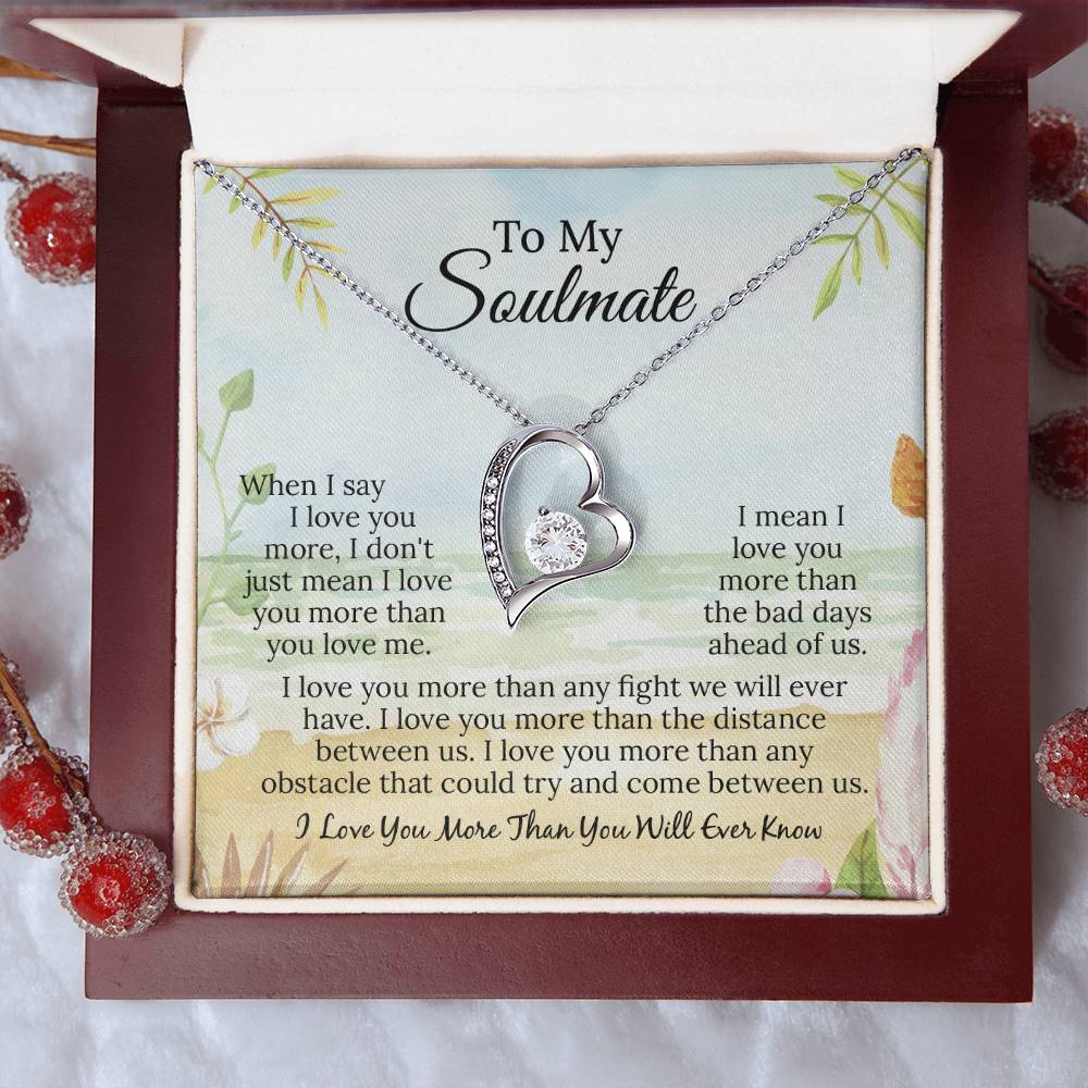 UNIDAZE To My Soulmate Necklace, Soulmate Gift, Soulmate Necklace, Gift For Her, Fiancée Gift, Anniversary Necklace, Gift for Wife ShineOn Fulfillment C30025TG C30025TR lx-C30025 PB23-WOOD PT-781 TNM-1 USER-188348