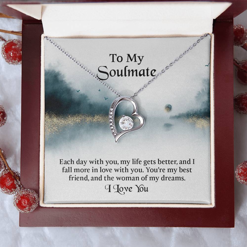 UNIDAZE To My Soulmate Necklace Gift for Her, Soulmate Jewelry for Wife, Birthday Gifts from Husband, Soulmate Gift ShineOn Fulfillment C30025TG C30025TR lx-C30025 PB23-WOOD PT-781 TNM-1 USER-188348