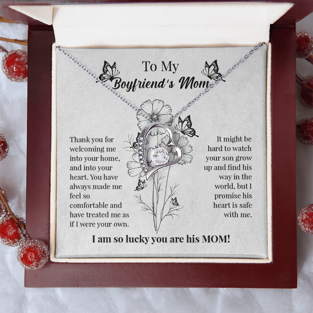 To My Boyfriends Mom Gift, Gift to Mother in Law for Christmas Birthday Mothers Day, Message Card to Boyfriend Mother