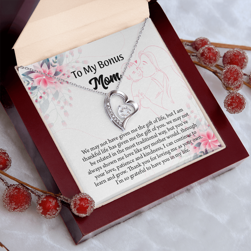 To My Bonus Mom Necklace, Stepmom Necklace, Mothers Day Necklace, Mom Appreciation Gift