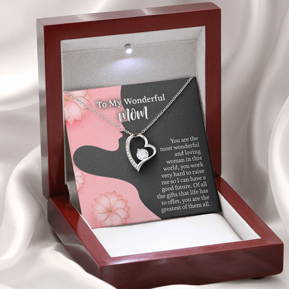 To My Wonderful Mom Necklace, Mothers Day Gift for Mom, Thoughtful Present from Son, Mom Necklace From daughter
