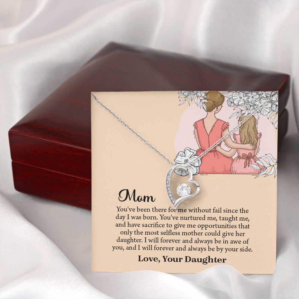 Mom Necklace, Mom Birthday Gift from Daughter, Mothers Day Necklace, Message Card Jewelry For Mom