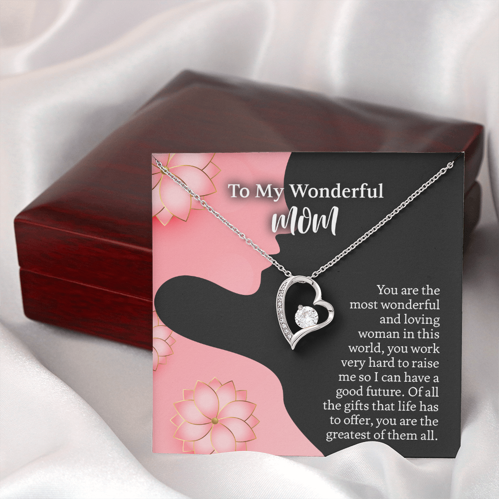 To My Wonderful Mom Necklace, Mothers Day Gift for Mom, Thoughtful Present from Son, Mom Necklace From daughter