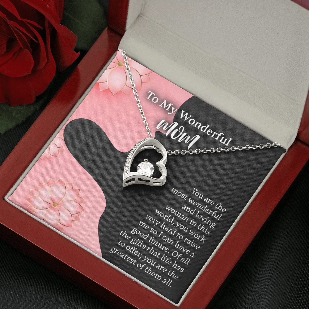 To My Wonderful Mom Necklace, Mothers Day Gift for Mom, Thoughtful Present from Son, Mom Necklace From daughter