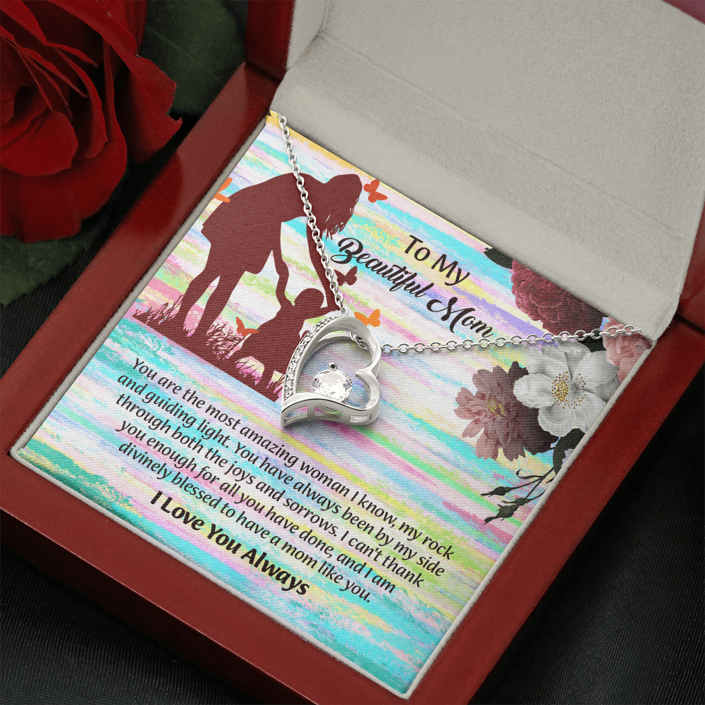 To My Beautiful Mom Necklace, Mothers Day Gift To Mom, Thoughtful Present from Son, Mom Necklace From daughter