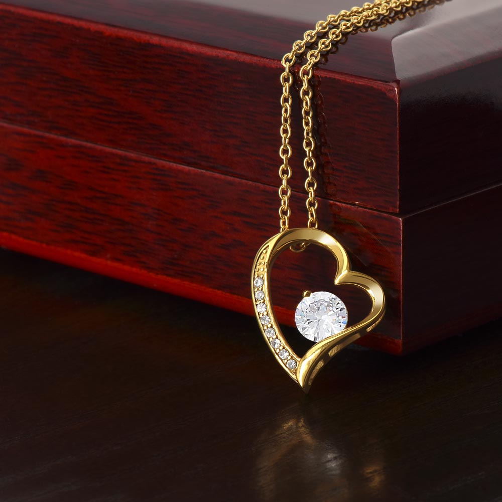 UNIDAZE Dear Daughter Forever Love Necklace, Gift For Daughter, Mother Daughter Gift, Daughter Christmas Gift ShineOn Fulfillment C30025TG C30025TR lx-C30025 PB23-WOOD PT-781 TNM-1 USER-188348