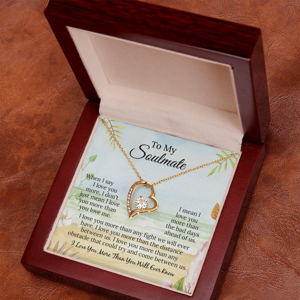 UNIDAZE To My Soulmate Necklace, Soulmate Gift, Soulmate Necklace, Gift For Her, Fiancée Gift, Anniversary Necklace, Gift for Wife ShineOn Fulfillment C30025TG C30025TR lx-C30025 PB23-WOOD PT-781 TNM-1 USER-188348