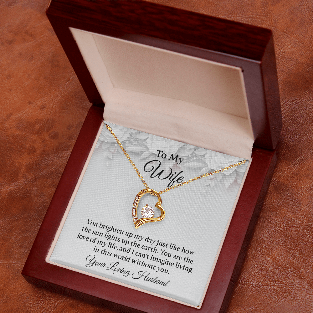 To My Wife Forever Love Necklace, Wife Jewelry, Necklace for Wife, Anniversary Gift for Wife, Wife Birthday Gift