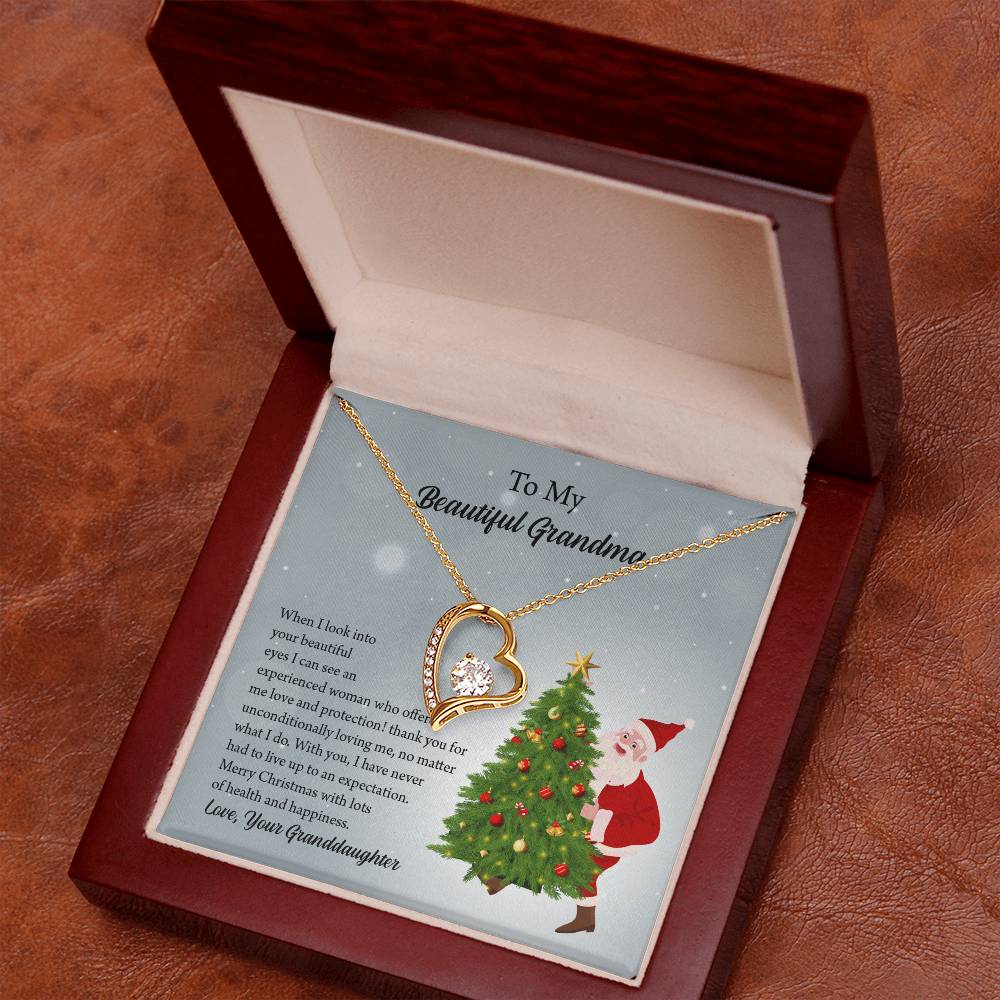 To My Beautiful Grandma Christmas  Forever Love Necklace, Grandma Gift, Gift For Grandma from Granddaughter, Grandma Necklace, Grandma, New Grandma