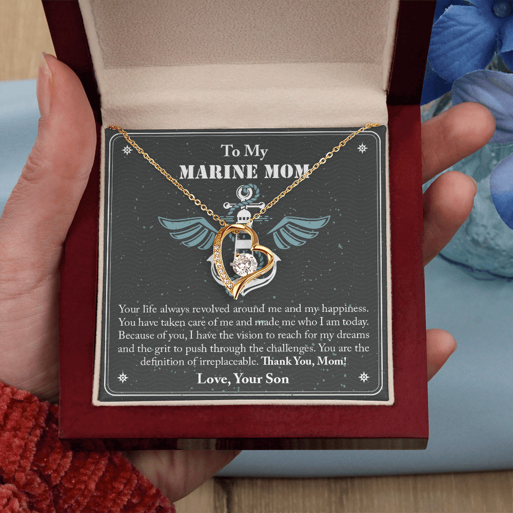 To My Marine Mom Forever Love Necklace, Military Mom Necklace, Gift For Mom Necklace, Marine Mom Gifts, Army Mom, Marine Necklace