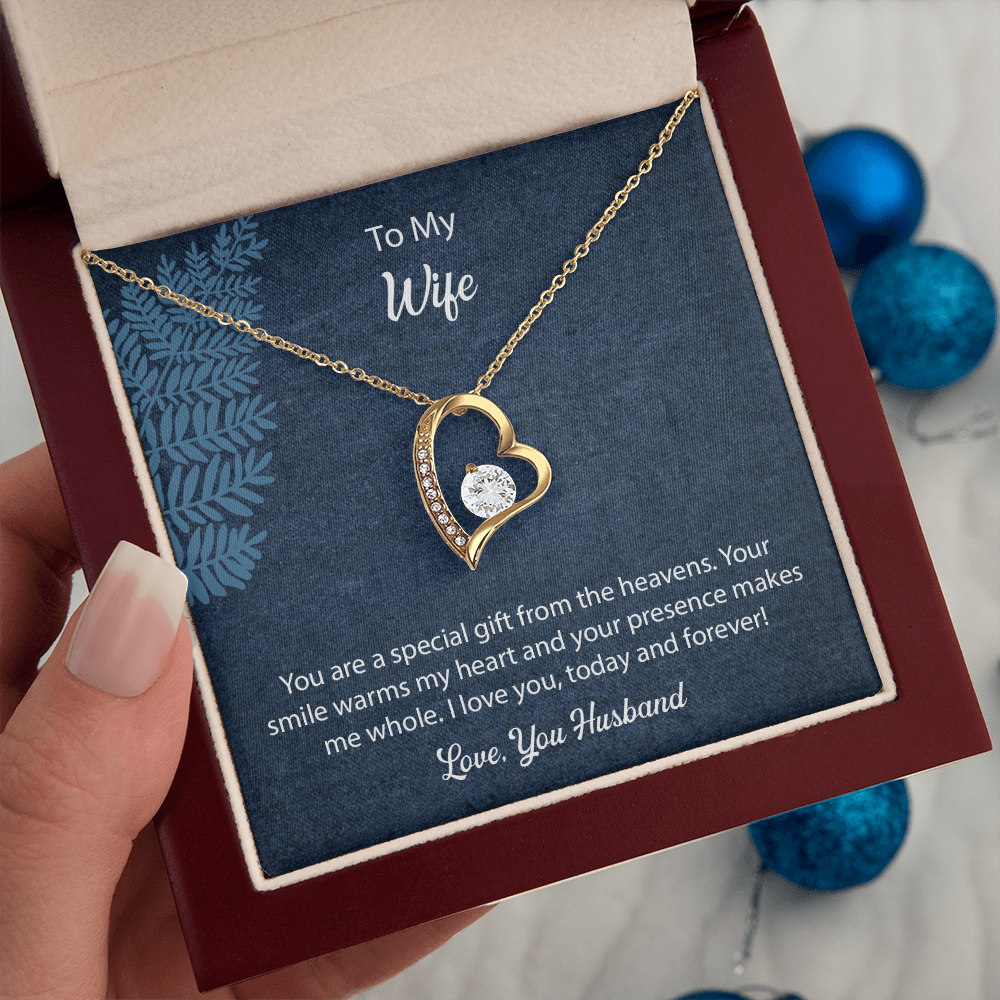 To My Wife Forever Love Necklace, Jewelry For Wife, Anniversary Gift For Wife, Wife Birthday Gift, Necklace For Wife