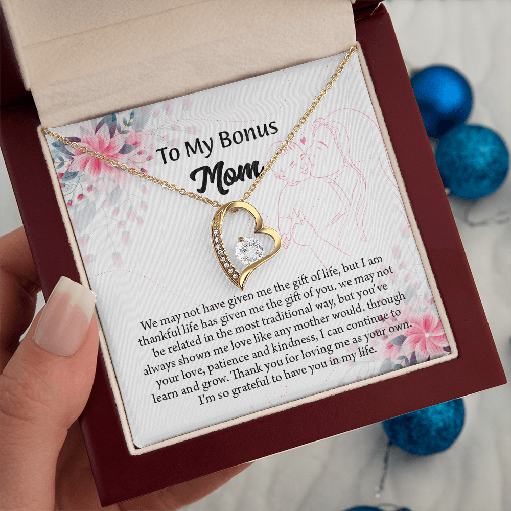 To My Bonus Mom Necklace, Stepmom Necklace, Mothers Day Necklace, Mom Appreciation Gift