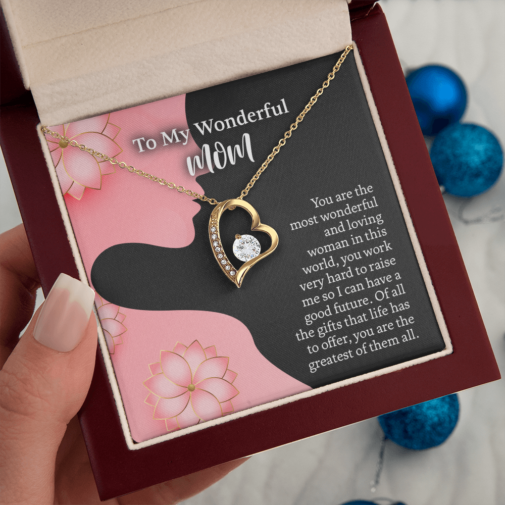 To My Wonderful Mom Necklace, Mothers Day Gift for Mom, Thoughtful Present from Son, Mom Necklace From daughter