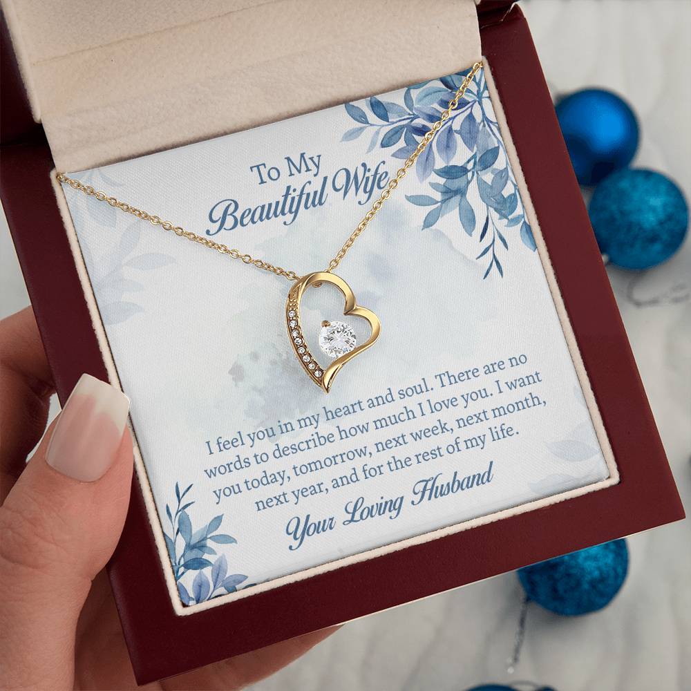 Forever Love Necklace for Wife, Necklace Gift From Husband, Romantic Anniversary gift for Wife, Wife Birthday Gift