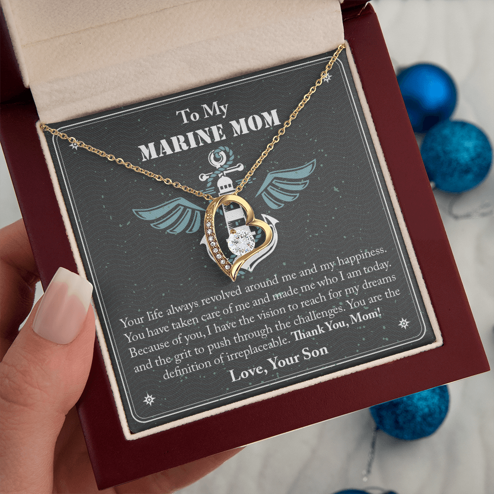 To My Marine Mom Forever Love Necklace, Military Mom Necklace, Gift For Mom Necklace, Marine Mom Gifts, Army Mom, Marine Necklace
