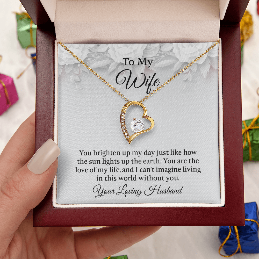 To My Wife Forever Love Necklace, Wife Jewelry, Necklace for Wife, Anniversary Gift for Wife, Wife Birthday Gift