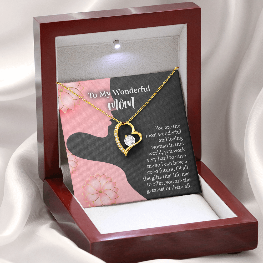 To My Wonderful Mom Necklace, Mothers Day Gift for Mom, Thoughtful Present from Son, Mom Necklace From daughter