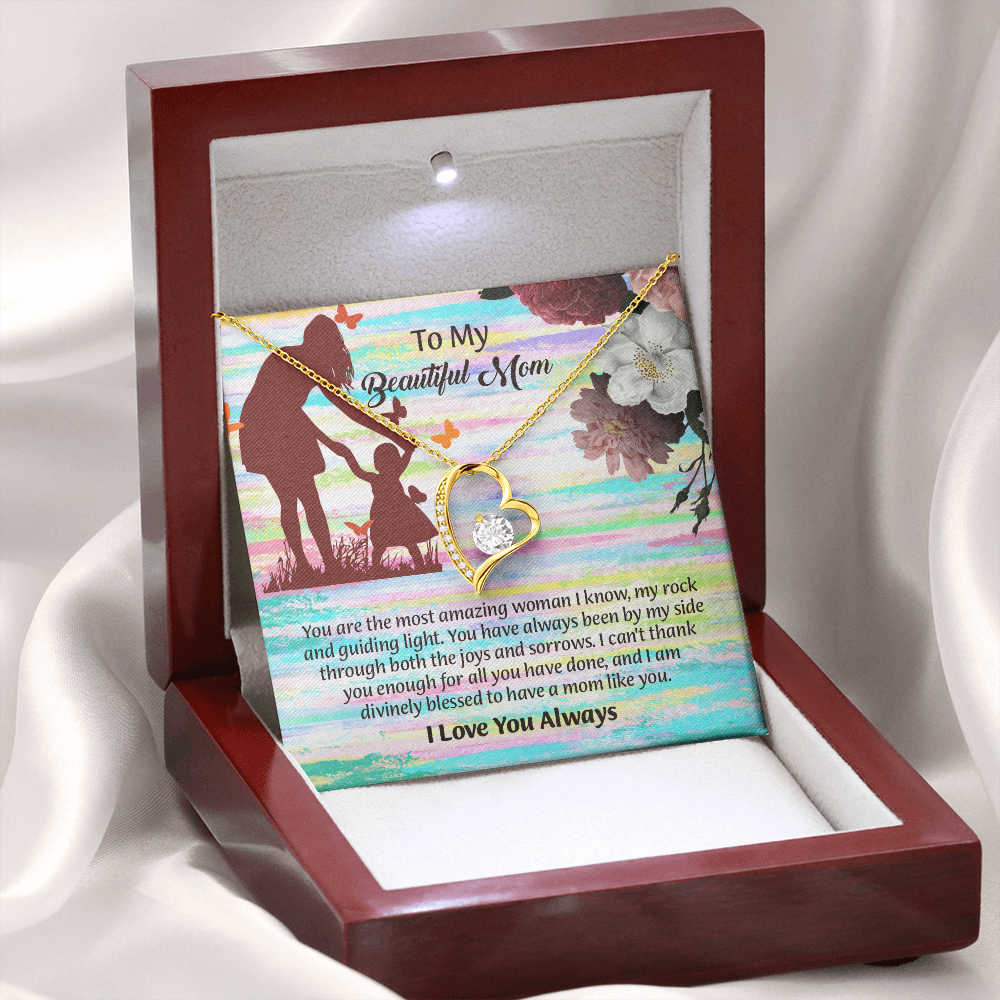 To My Beautiful Mom Necklace, Mothers Day Gift To Mom, Thoughtful Present from Son, Mom Necklace From daughter