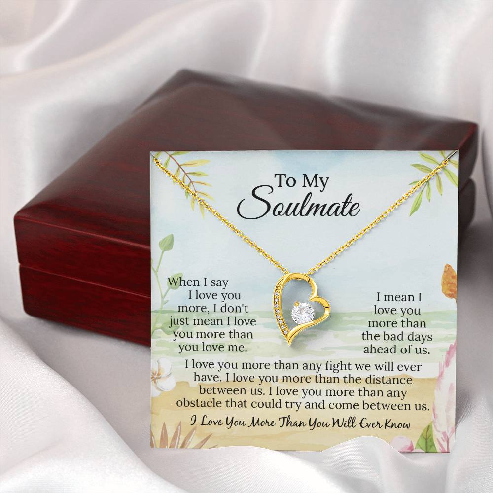 UNIDAZE To My Soulmate Necklace, Soulmate Gift, Soulmate Necklace, Gift For Her, Fiancée Gift, Anniversary Necklace, Gift for Wife ShineOn Fulfillment C30025TG C30025TR lx-C30025 PB23-WOOD PT-781 TNM-1 USER-188348