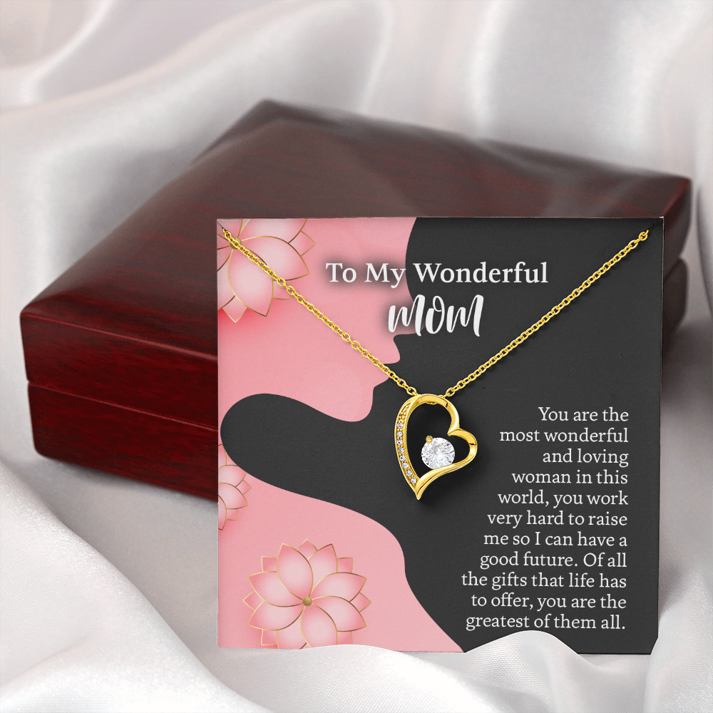 To My Wonderful Mom Necklace, Mothers Day Gift for Mom, Thoughtful Present from Son, Mom Necklace From daughter