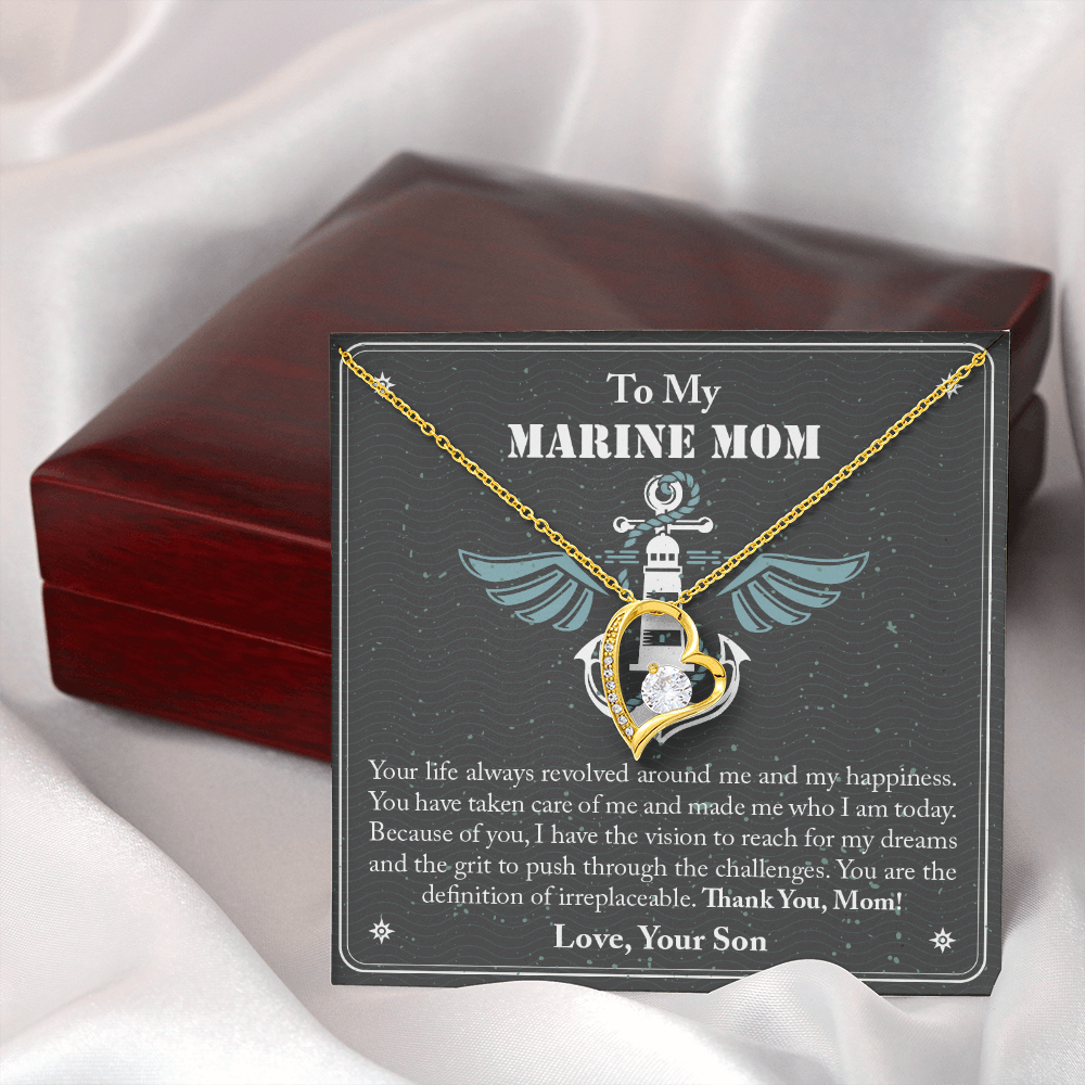 To My Marine Mom Forever Love Necklace, Military Mom Necklace, Gift For Mom Necklace, Marine Mom Gifts, Army Mom, Marine Necklace