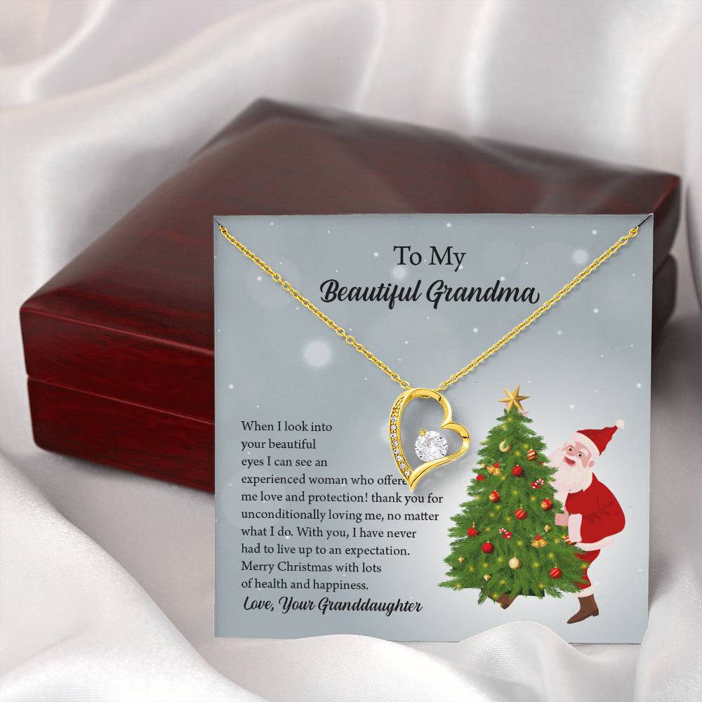 To My Beautiful Grandma Christmas  Forever Love Necklace, Grandma Gift, Gift For Grandma from Granddaughter, Grandma Necklace, Grandma, New Grandma