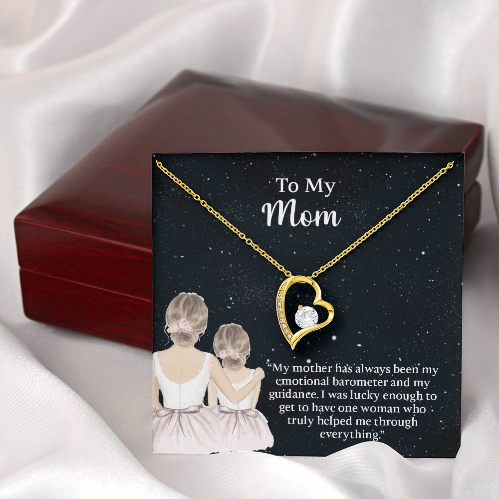 To My Mom Forever Love Necklace, Mom Birthday Gift From Daughter, Mothers Day Necklace, Message Card Jewelry For Mom