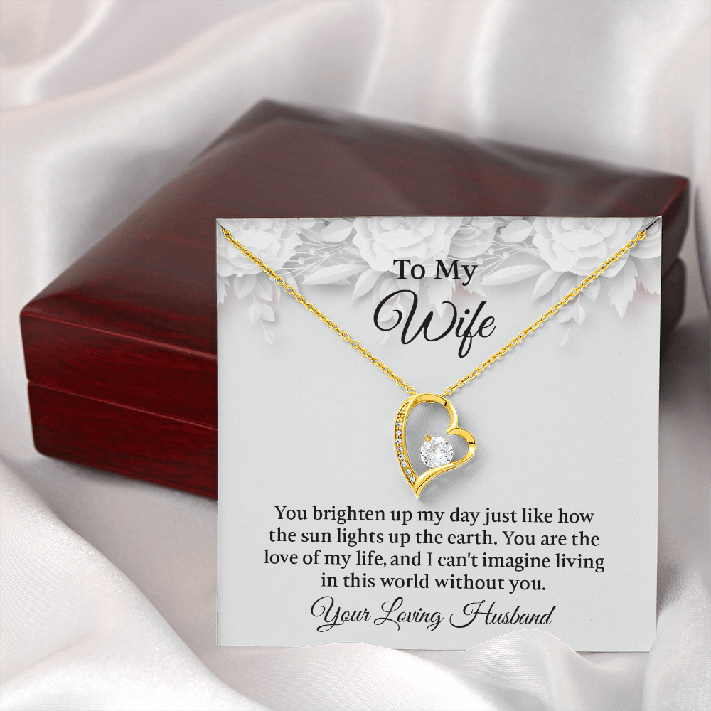 To My Wife Forever Love Necklace, Wife Jewelry, Necklace for Wife, Anniversary Gift for Wife, Wife Birthday Gift