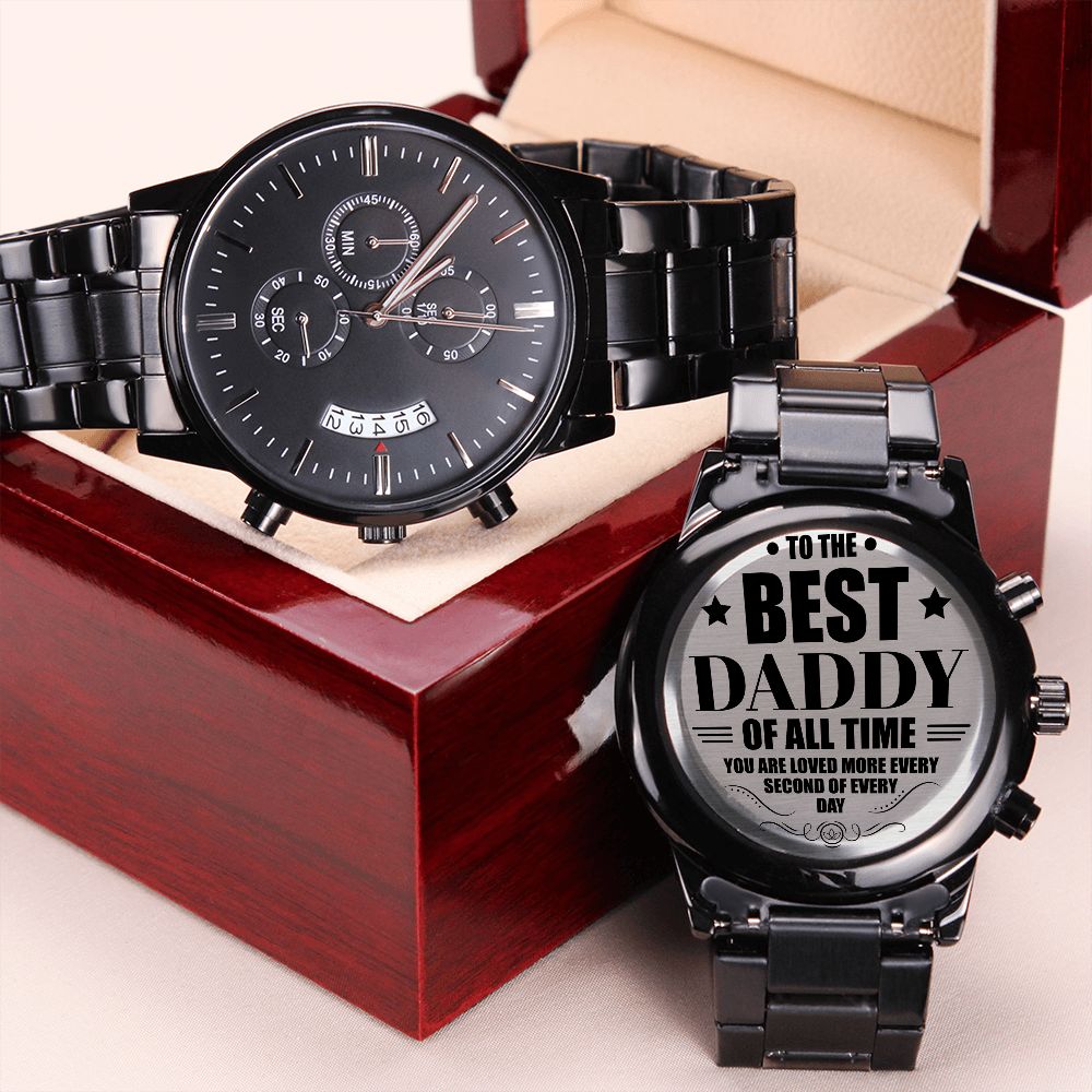 UNIDAZE Engraved Watch, To The Best Daddy Engraved Message, Dad Gift, Father's Day Gift From Daughter Son, Birthday Gift For Dad ShineOn Fulfillment E131T lx-P10125 P10125 PB24-WOOD PT-1495 TNM-2 USER-188348