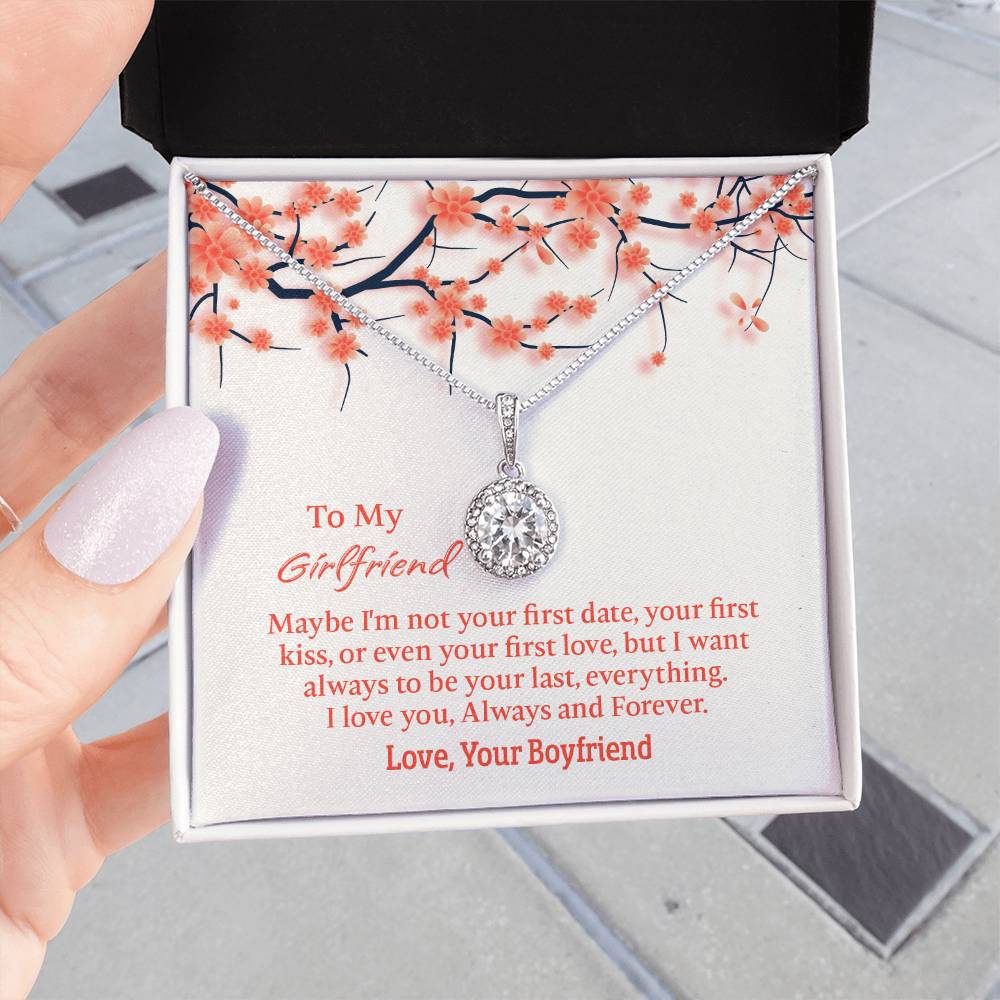 To My Girlfriend Eternal Hope Necklace, Gift for Girlfriend, Anniversary Gift for Girlfriend, Girlfriend Birthday Gift