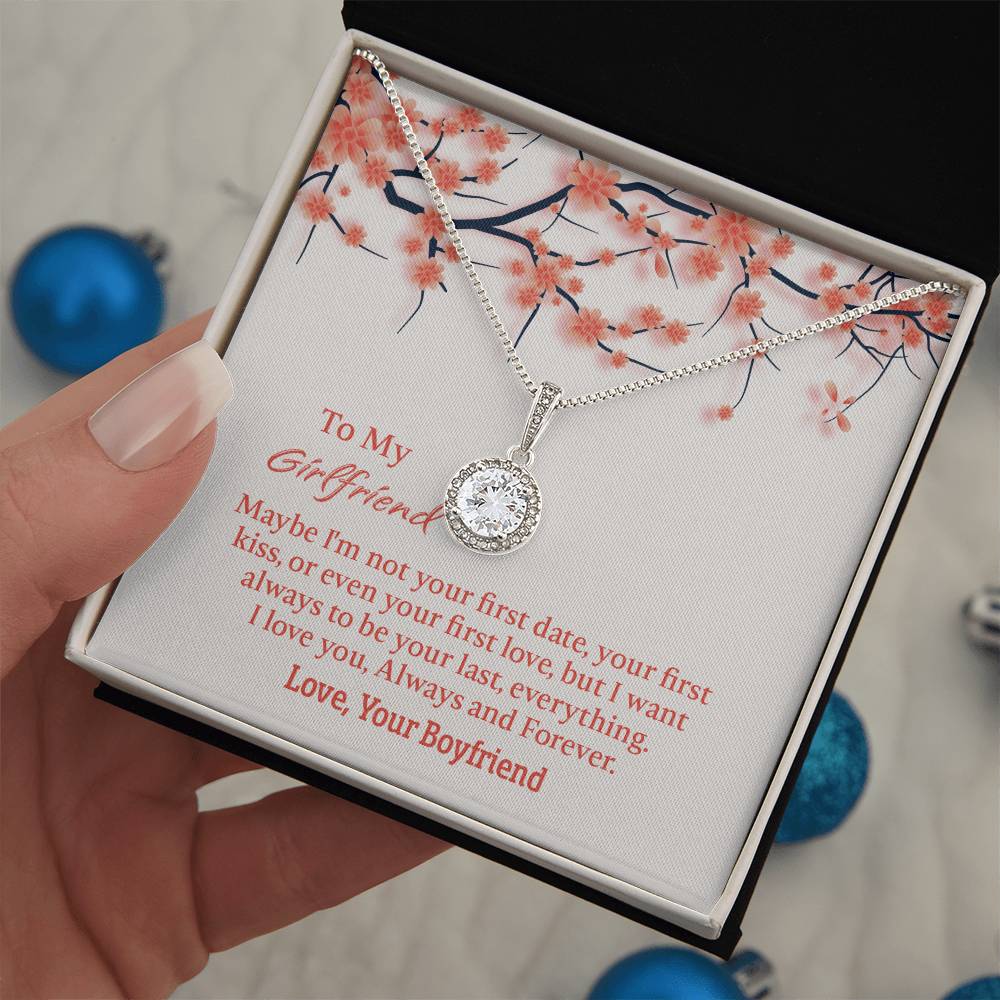 To My Girlfriend Eternal Hope Necklace, Gift for Girlfriend, Anniversary Gift for Girlfriend, Girlfriend Birthday Gift