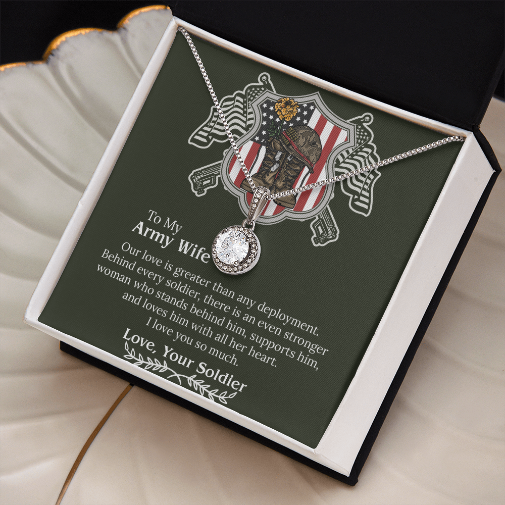 Army Wife Necklace, Deployment Necklace, Deployment Gift For Wife, Army Wife Gift, Army Wife Jewelry