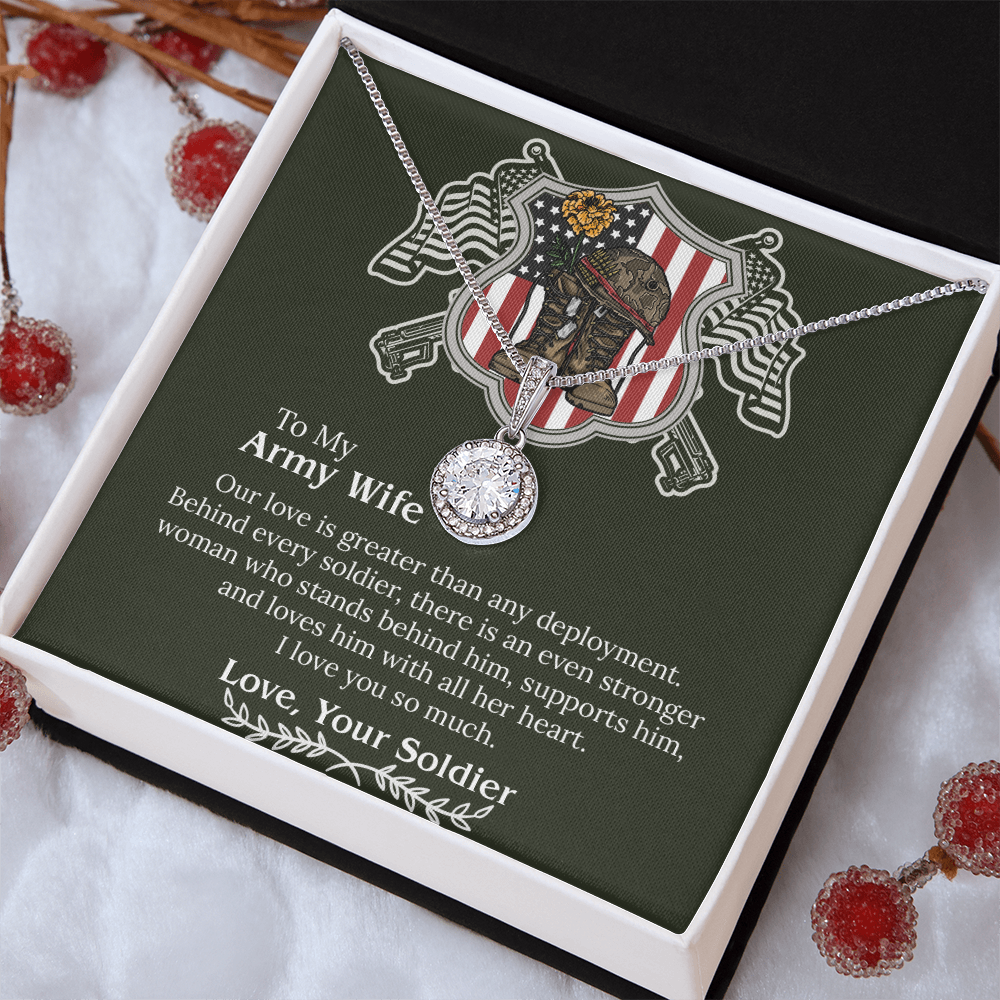 Army Wife Necklace, Deployment Necklace, Deployment Gift For Wife, Army Wife Gift, Army Wife Jewelry