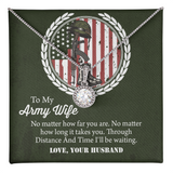 To My army wife Eternal Hope Necklace, Military Wife Gift, Gift from Husband to Wife, Anniversary Gift for Army Wife