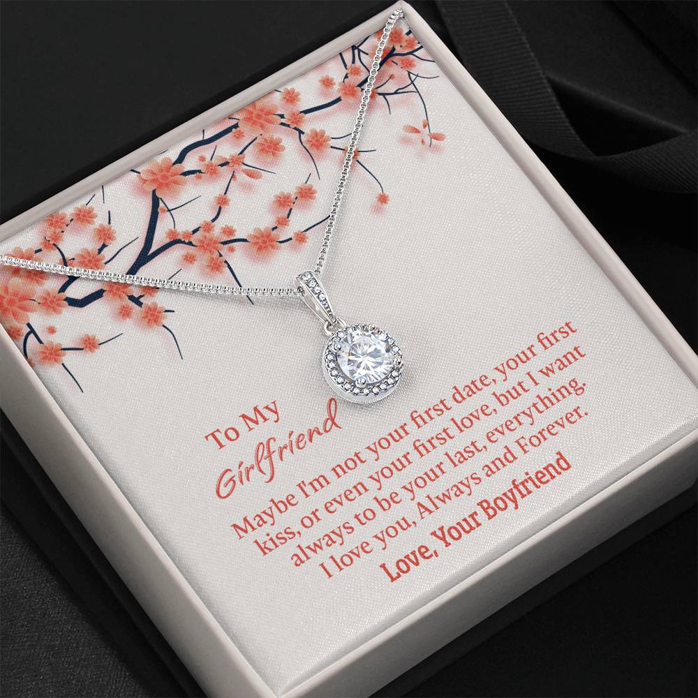 To My Girlfriend Eternal Hope Necklace, Gift for Girlfriend, Anniversary Gift for Girlfriend, Girlfriend Birthday Gift