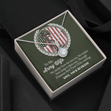 To My army wife Eternal Hope Necklace, Military Wife Gift, Gift from Husband to Wife, Anniversary Gift for Army Wife