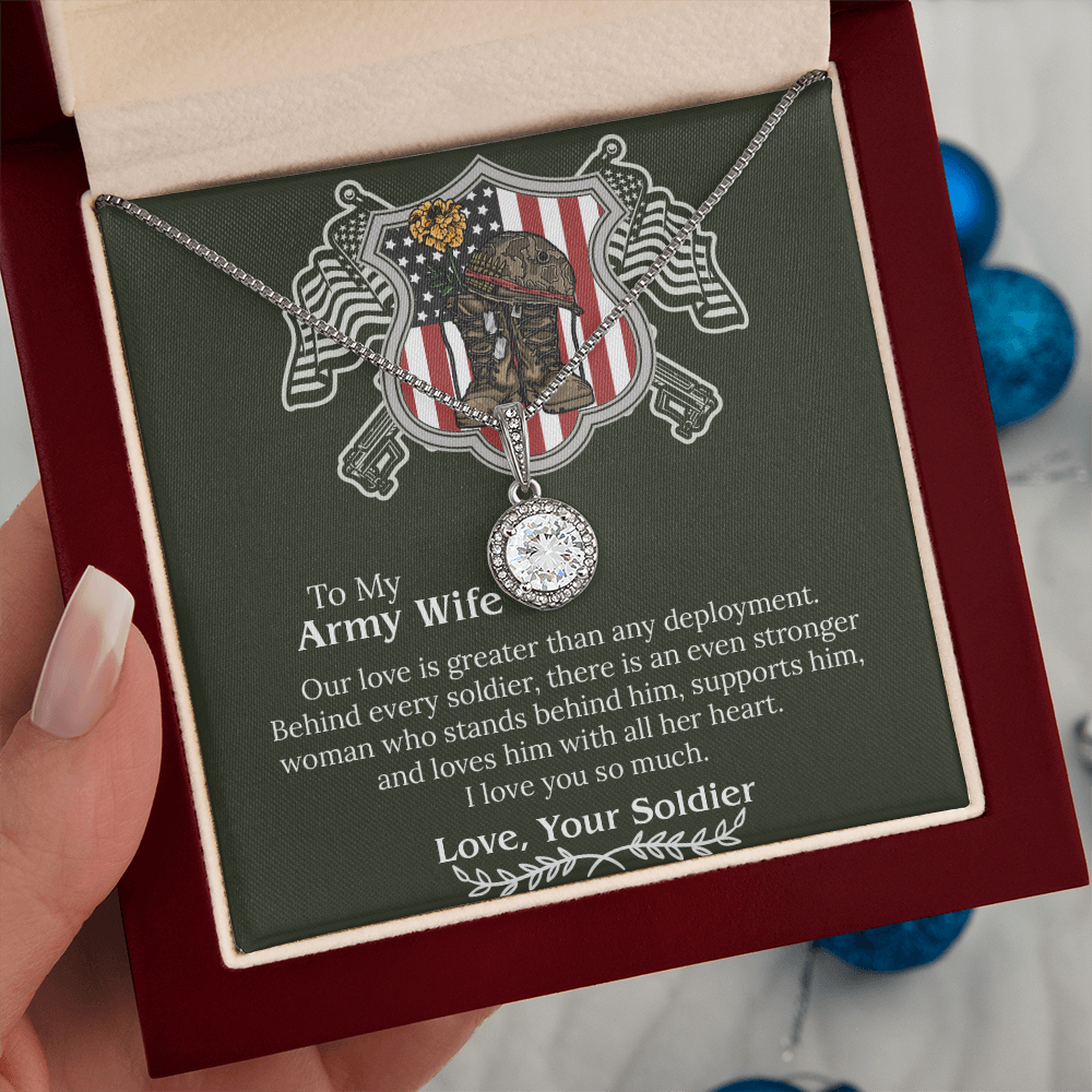 Army Wife Necklace, Deployment Necklace, Deployment Gift For Wife, Army Wife Gift, Army Wife Jewelry