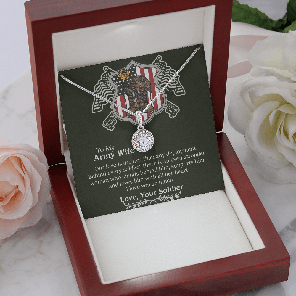 Army Wife Necklace, Deployment Necklace, Deployment Gift For Wife, Army Wife Gift, Army Wife Jewelry