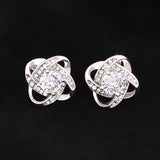UNIDAZE Love Knot Stud Earrings ShineOn Fulfillment lx-P10019 P10019TR PP01-BLK PT-3459 USER-188348